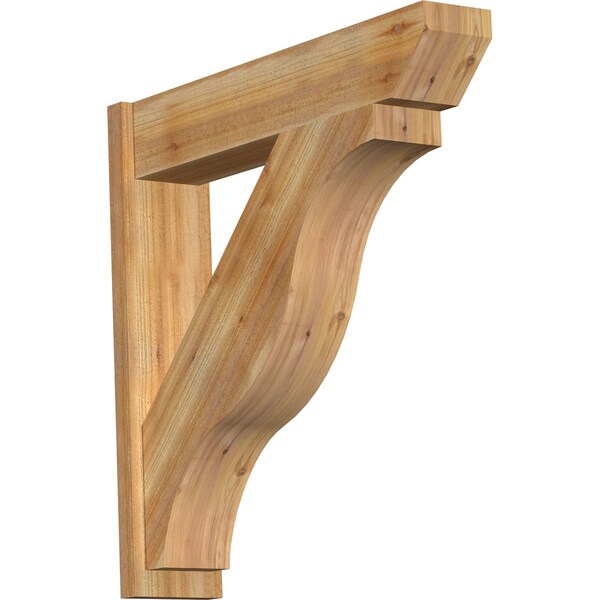 Ekena Millwork Funston Slat Rough Sawn Outlooker, Western Red Cedar, 8"W x 38"D x 38"H OUT08X38X38FST06RWR - main
